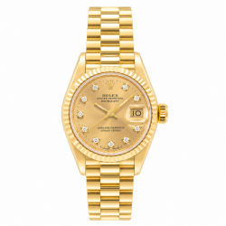 Rolex Datejust 18K Yellow Gold Presidential 26MM 69178 Watch